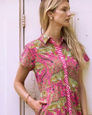 Dresses<Printfresh Bagheera - Easy Elegance Dress - Hot Pink HotPink