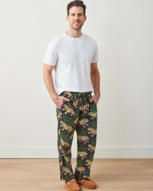 Pajama Bottoms<Printfresh Bagheera - Men's Lightweight Flannel PJ Pants - Ink