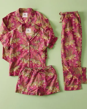 Bundles | Pajama Sets<Printfresh Bagheera - 4-Piece Mix u0026 Match Set - Hot Pink HotPink