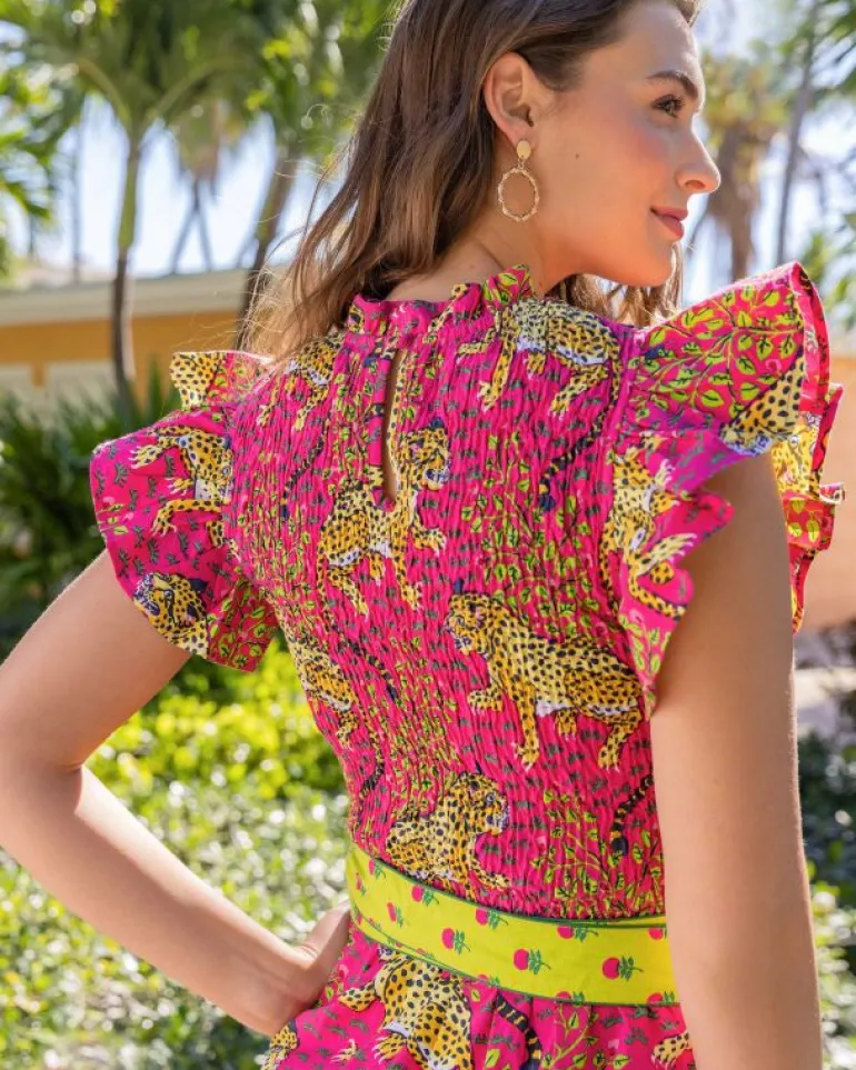 Dresses<Printfresh Bagheera - Ready to Ruffle Dress - Hot Pink HotPink