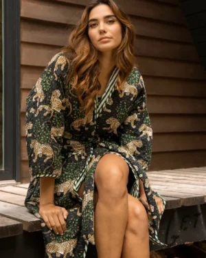 Robes<Printfresh Bagheera - Reversible Quilted Robe - Ink