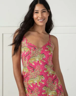 Bagheera | Luxe Satin<Printfresh Bagheera - Satin Chic to Sleep Nightie - Hot Pink HotPink