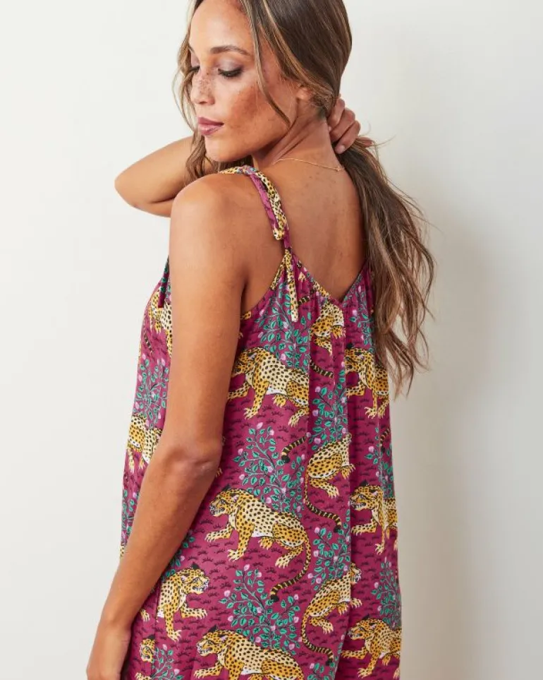 Bagheera | Luxe Satin<Printfresh Bagheera - Satin Jaipur Jumpsuit - Wine