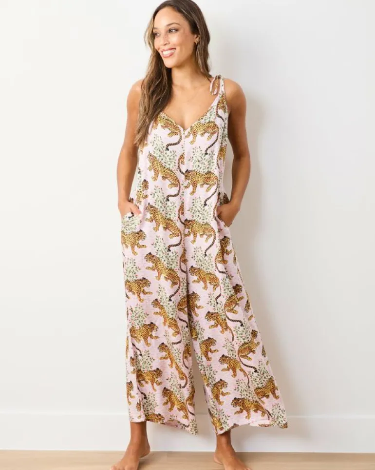 Bagheera | Luxe Satin<Printfresh Bagheera - Satin Jaipur Jumpsuit - Blush