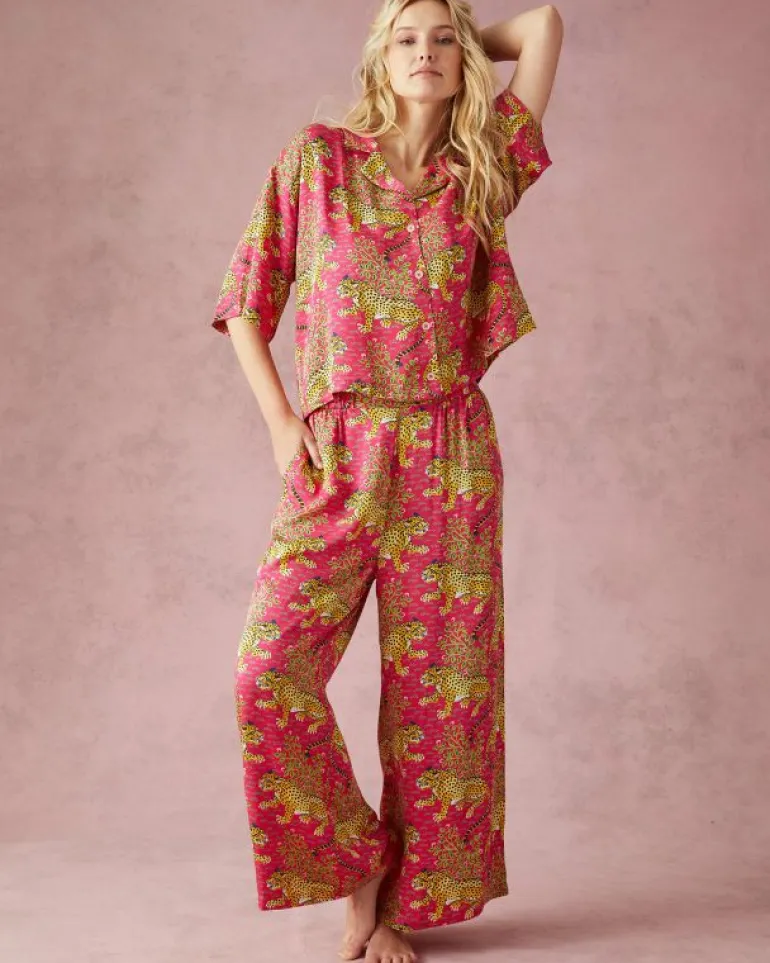Bagheera | Luxe Satin<Printfresh Bagheera - Satin Wildest Dreams u0026 Robe Set - Hot Pink HotPink