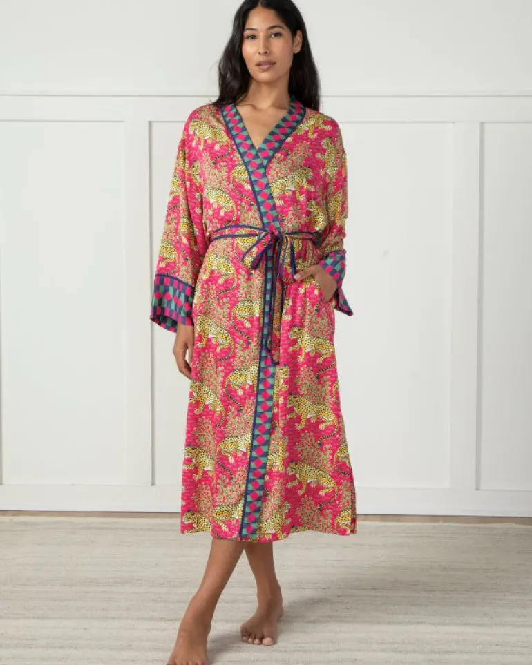 Bagheera | Luxe Satin<Printfresh Bagheera - Satin Wildest Dreams u0026 Robe Set - Hot Pink HotPink