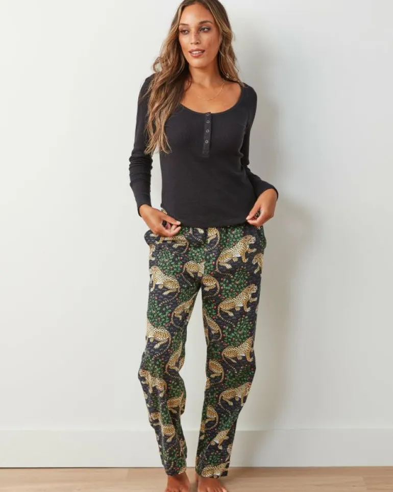 Tall | Pajama Bottoms<Printfresh Bagheera - Tall Lightweight Flannel PJ Pant - Ink