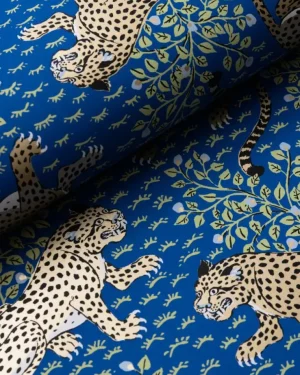 Wallpaper<Printfresh Bagheera - Wallpaper Double Roll - Indigo