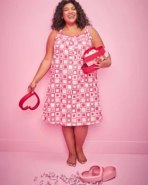 Nightgowns<Printfresh Be Mine - Back To Bed Nightgown - Retro Ruby RetroRuby