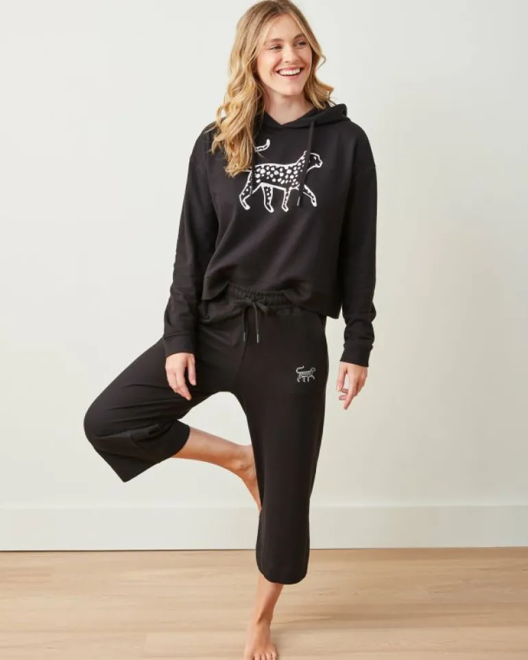 Sweatsuits<Printfresh - Down Time Cropped Sweatpants - Cropped Sweatpants Black