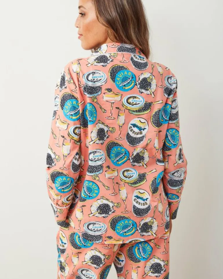 Pajama Sets<Printfresh Champagne u0026 Caviar - Long PJ Set - Salmon