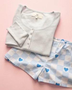 Bundles<Printfresh Checkered Hearts - Bradshaw Boxer u0026 Cozy Henley - Multi