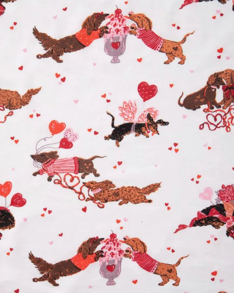 Pajama Sets<Printfresh Dachshund Date - Short PJ Set - Cloud