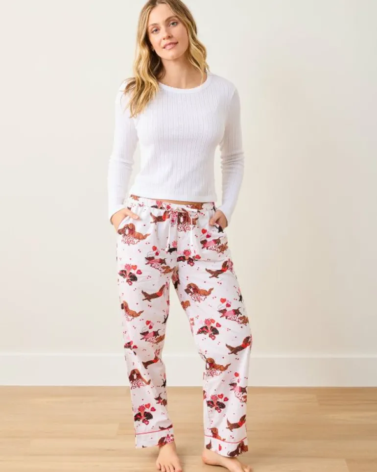 Tall | Pajama Bottoms<Printfresh Dachshund Date - Tall PJ Pants - Cloud