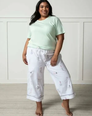 Pajama Bottoms<Printfresh Daughters Of Triton - Cropped PJ Pants - Cloud