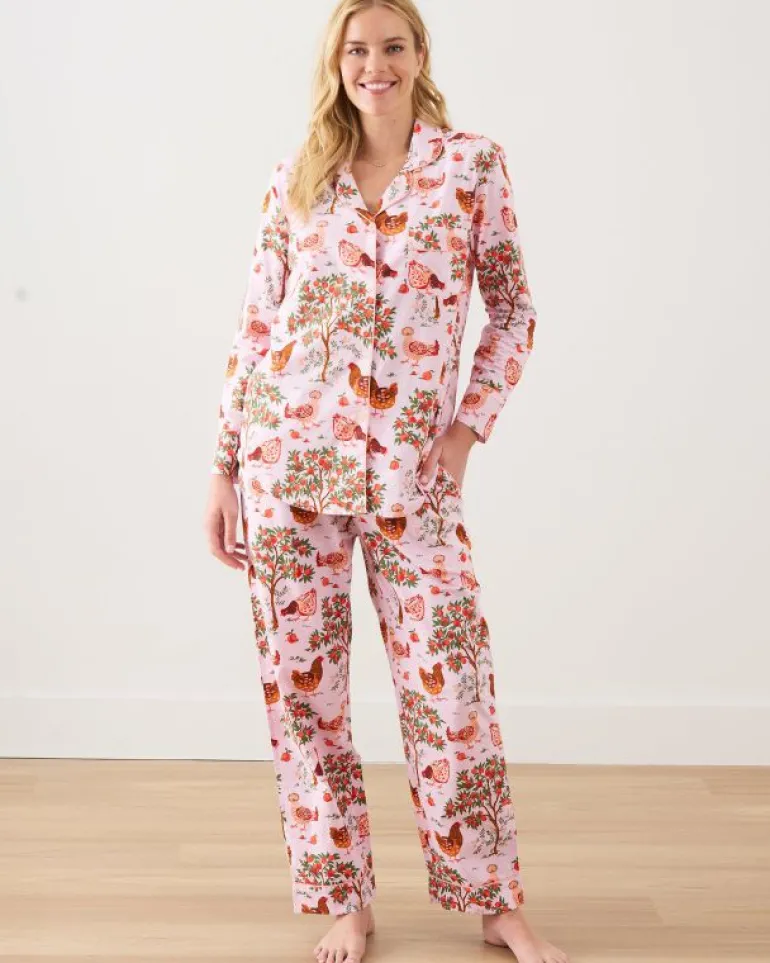 Petite | Pajama Sets<Printfresh Hen House - Petite Long PJ Set - Ballet Pink BalletPink