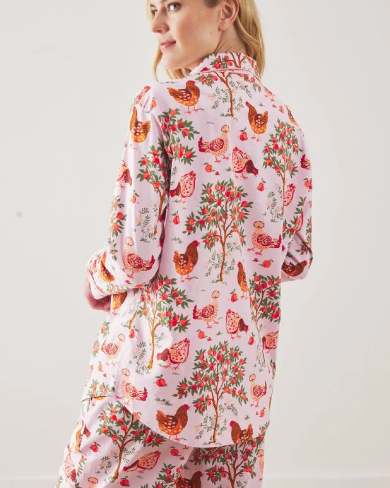 Petite | Pajama Sets<Printfresh Hen House - Petite Long PJ Set - Ballet Pink BalletPink