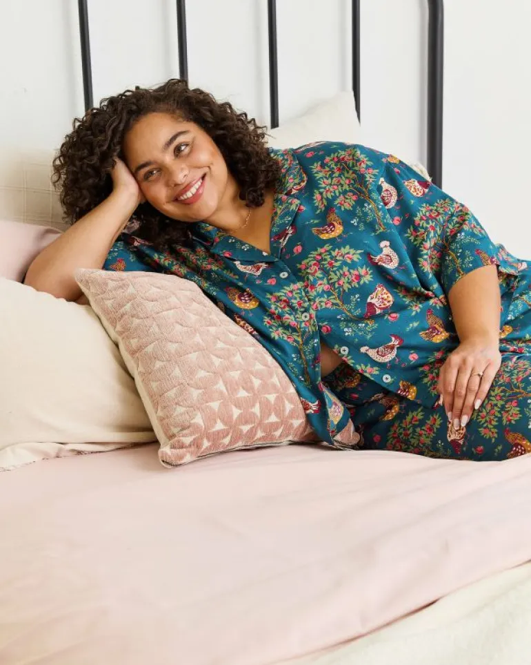 Tall | Luxe Satin<Printfresh Hen House - Tall Satin Wildest Dream Set - Navy