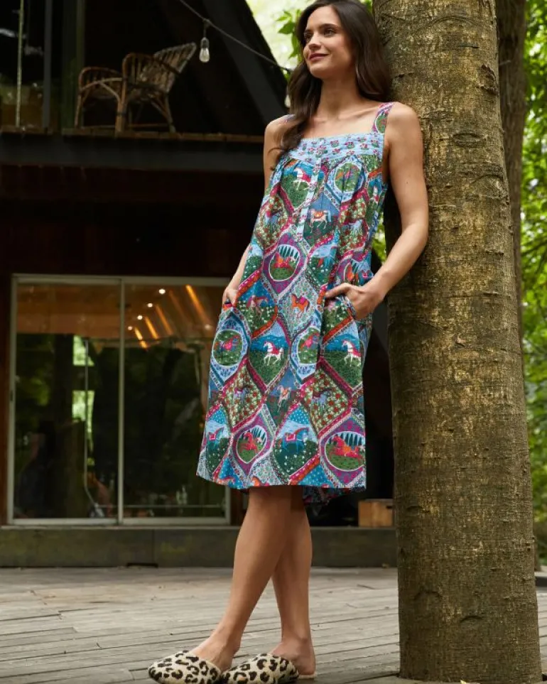 Nightgowns<Printfresh High Horse - Back to Bed Nightgown - Blush Denim BlushDenim