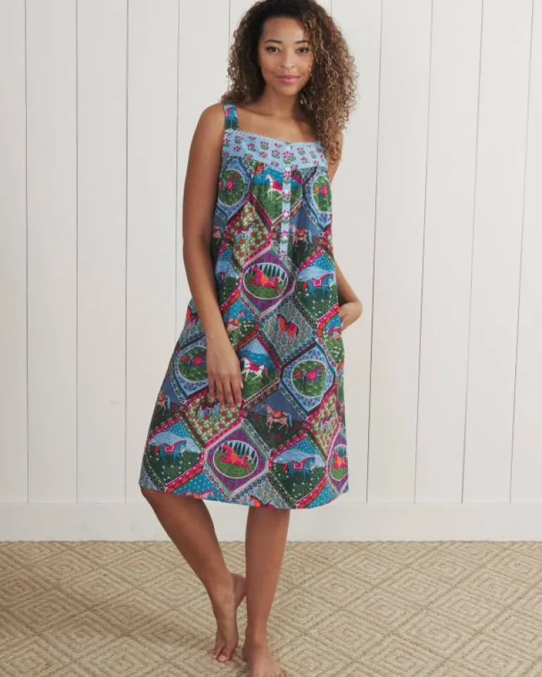 Nightgowns<Printfresh High Horse - Back to Bed Nightgown - Blush Denim BlushDenim