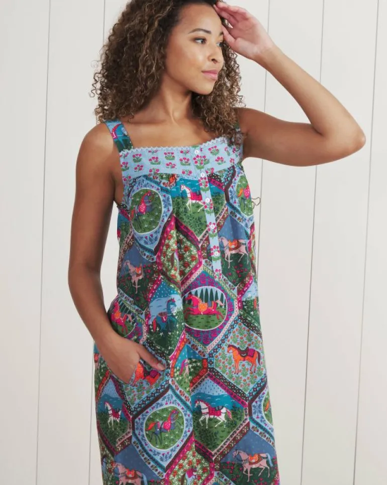 Nightgowns<Printfresh High Horse - Back to Bed Nightgown - Blush Denim BlushDenim