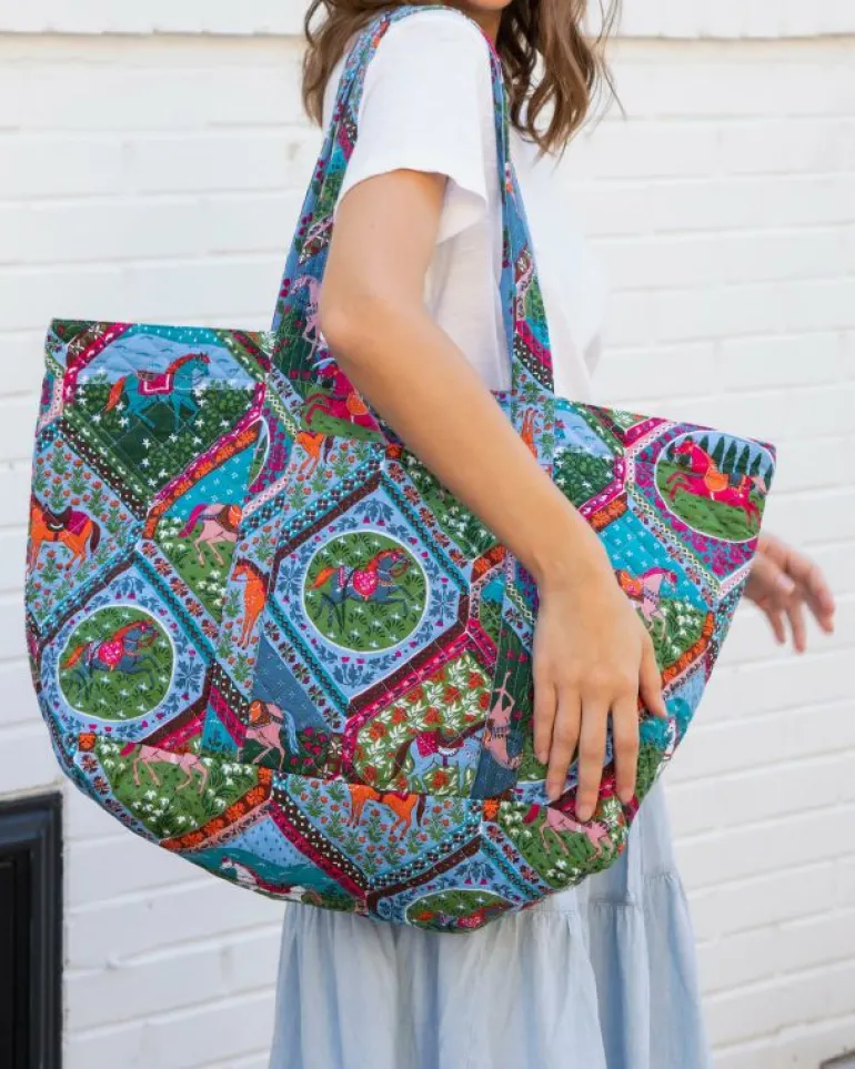 Bags & Totes<Printfresh High Horse - Weekend Bag with Pouch -Blush Denim BlushDenim