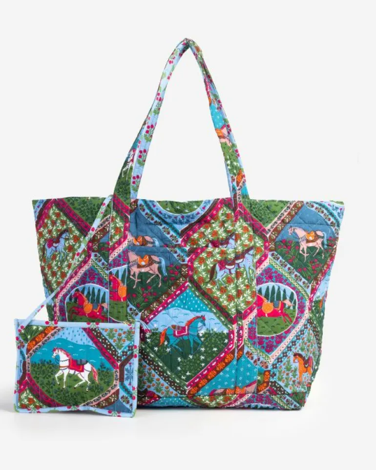 Bags & Totes<Printfresh High Horse - Weekend Bag with Pouch -Blush Denim BlushDenim