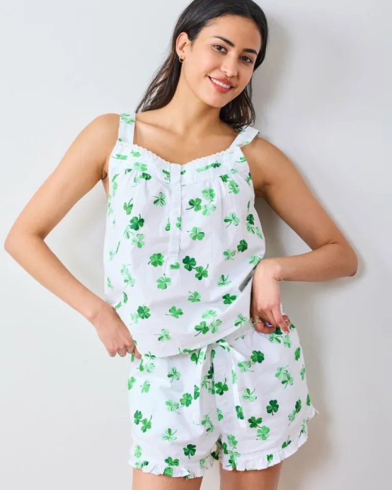 Pajama Sets<Printfresh Lucky Clover - Back To Bed Short Set - Cloud
