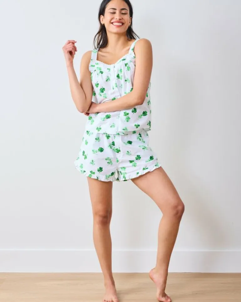 Pajama Sets<Printfresh Lucky Clover - Back To Bed Short Set - Cloud
