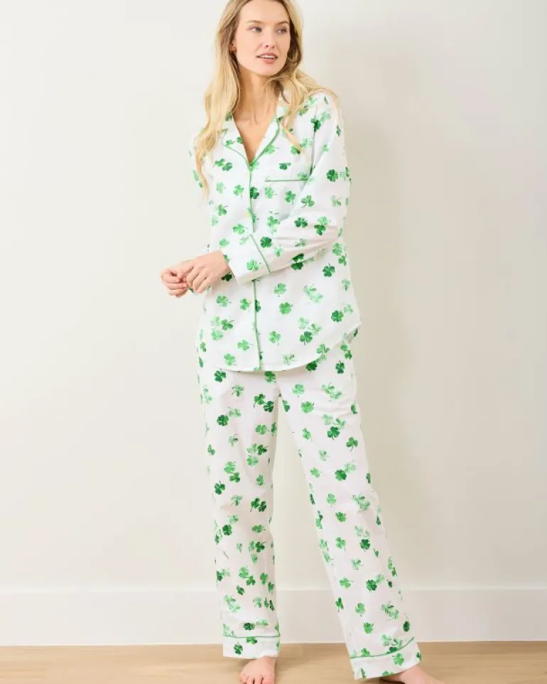 Pajama Sets<Printfresh Lucky Clover - Long PJ Set - Cloud