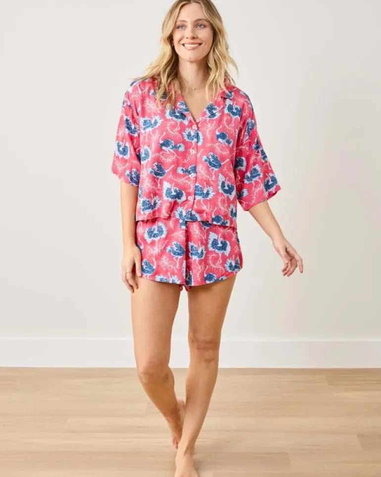 Luxe Satin | Pajama Sets<Printfresh Ostrich Dance - Satin Sweet Dreams Set - Fancy Pink FancyPink