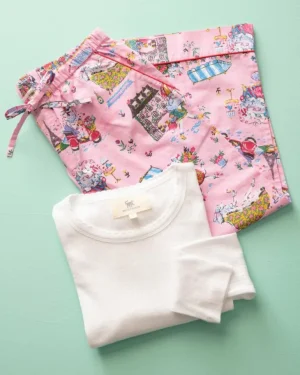 Bundles<Printfresh Parisian Poodles - Cropped Pants u0026 Pointelle Long Sleeve - Multi