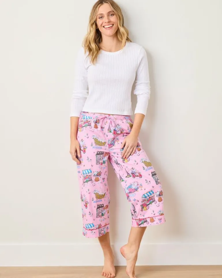 Bundles<Printfresh Parisian Poodles - Cropped Pants u0026 Pointelle Long Sleeve - Multi