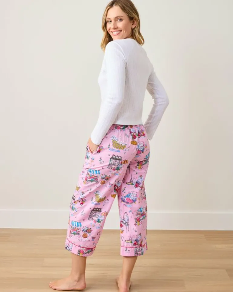 Bundles<Printfresh Parisian Poodles - Cropped Pants u0026 Pointelle Long Sleeve - Multi