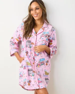 Sleep Shirts<Printfresh Parisian Poodles - Sleep Shirt - Paris Pink ParisPink