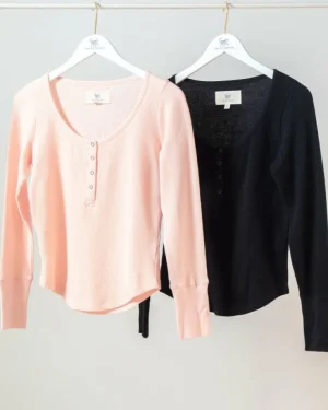 Bundles<Printfresh Pink Whisper/Cat Eye - 2-Pack Cozy Henleys - Shirt Bundle