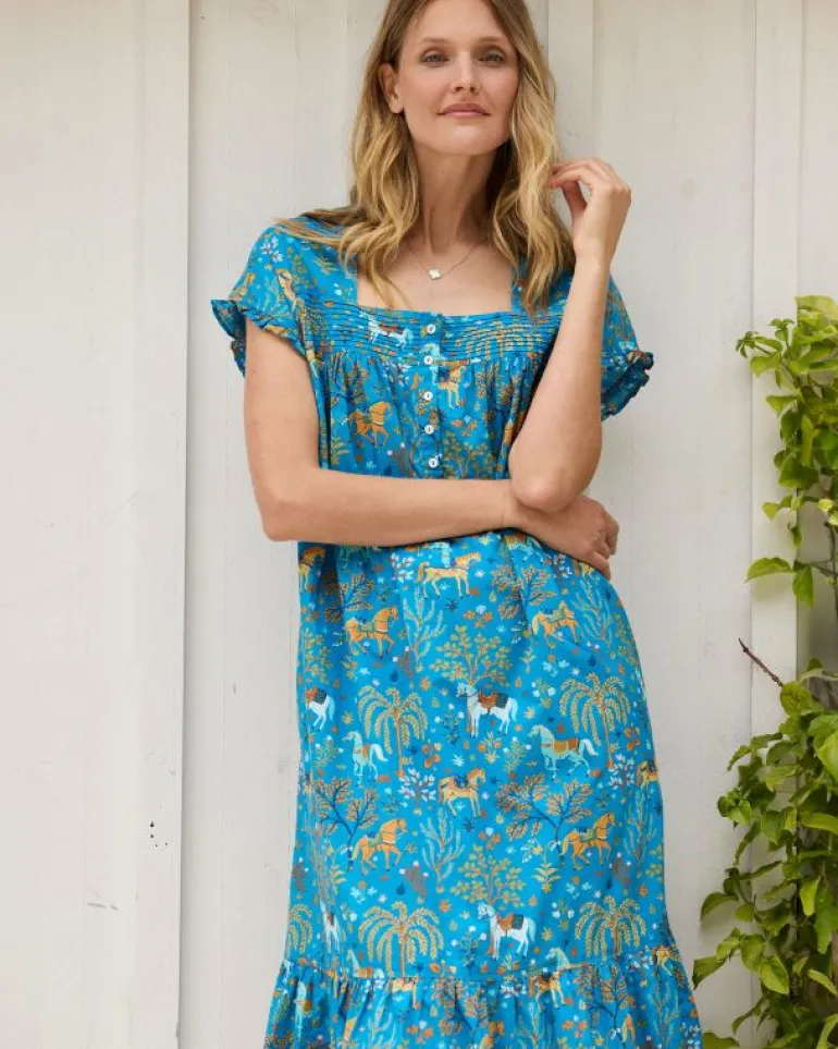 Nightgowns<Printfresh Show Pony - Daylight Nightgown - Steel Blue SteelBlue