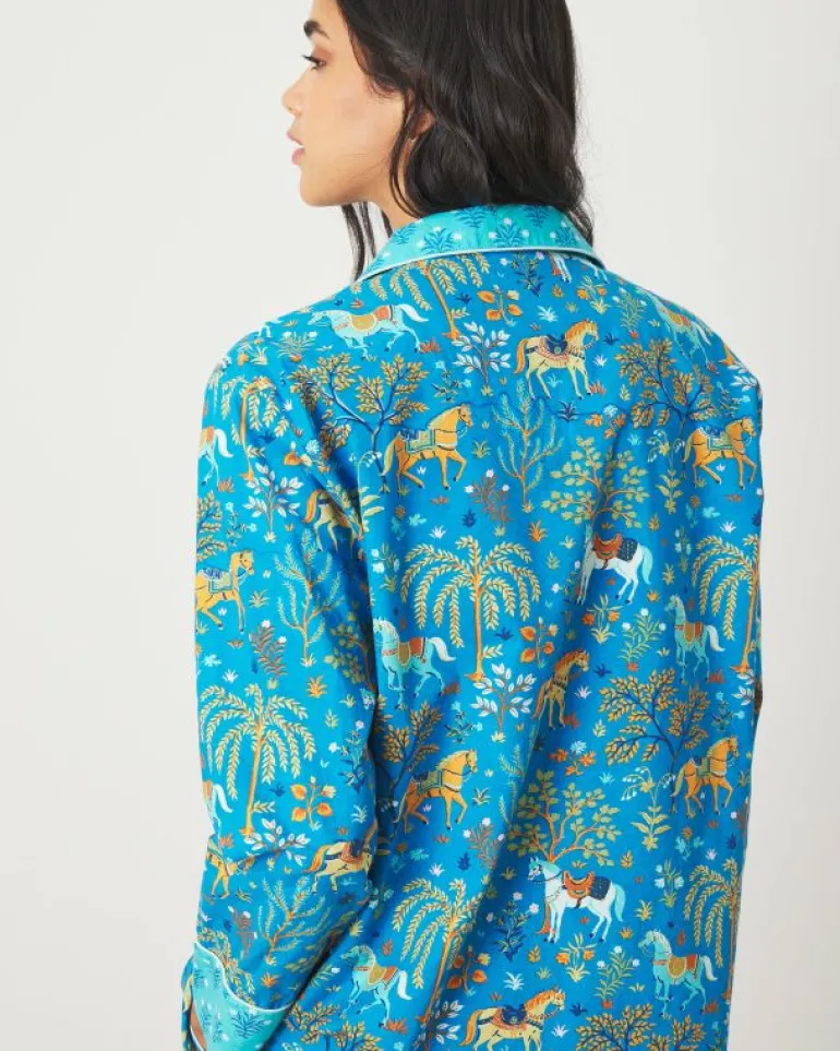 Petite | Pajama Sets<Printfresh Show Pony - Petite Long PJ Set - Steel Blue SteelBlue