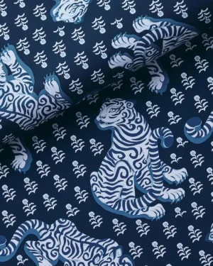 Wallpaper<Printfresh Tiger Queen - Peel u0026 Stick Wallpaper - Navy