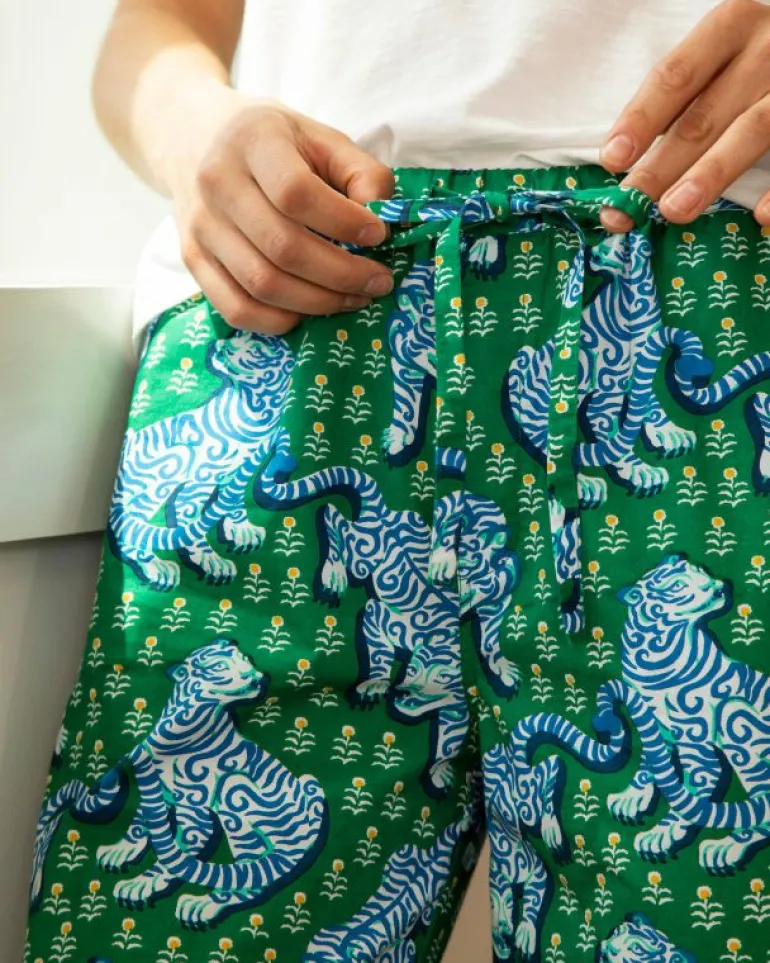 Pajama Bottoms<Printfresh Tiger Queen - PJ Pants - Jade