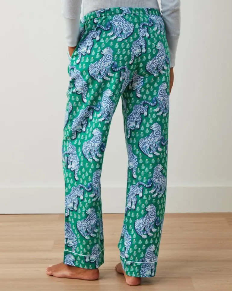 Tall | Pajama Bottoms<Printfresh Tiger Queen - Tall Lightweight Flannel PJ Pant - Jade