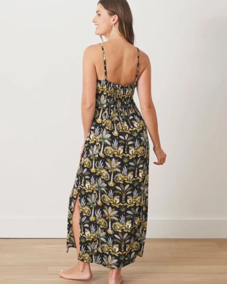 Bundles | Luxe Satin<Printfresh Untamed Tiger - Satin Chic to Sleep Nightie u0026 Robe Set - Gold Ink