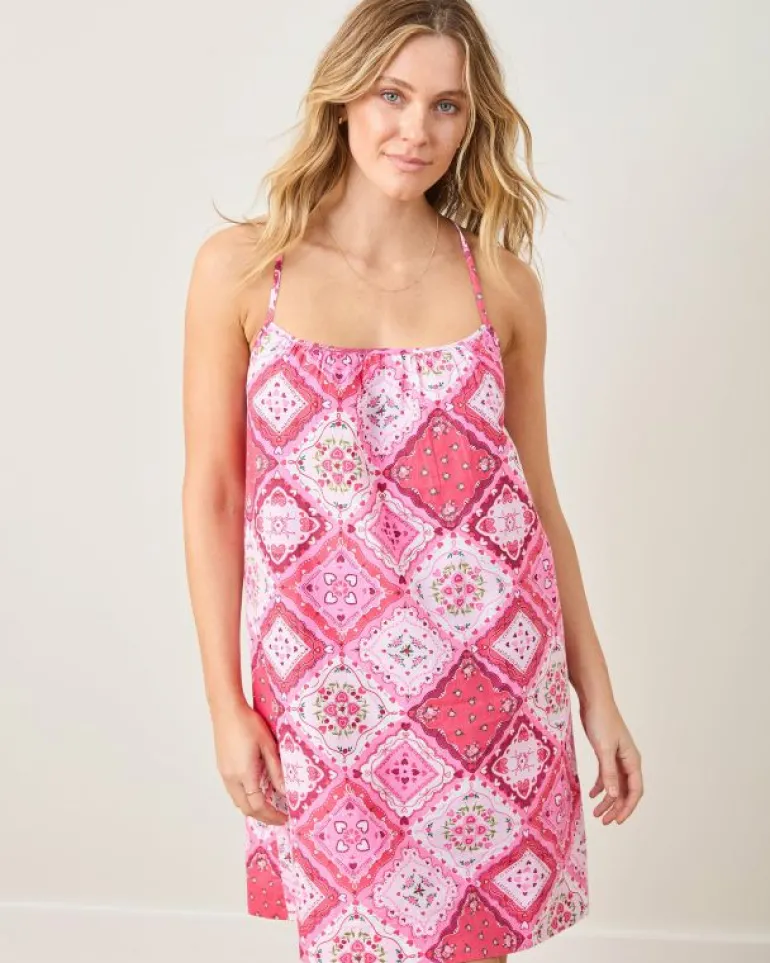 Nightgowns<Printfresh Vintage Valentine - Cami Nightgown - Mailbox Pink MailboxPink