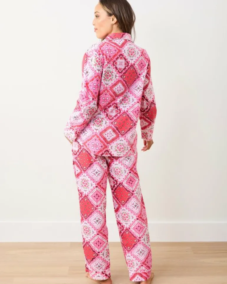 Petite | Pajama Sets<Printfresh Vintage Valentine - Petite Long PJ Set - Mailbox Pink MailboxPink