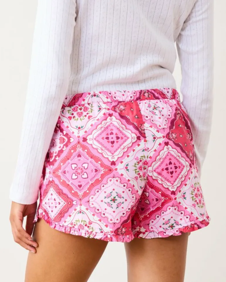 Pajama Bottoms<Printfresh Vintage Valentine - Ruffle Shorts - Mailbox Pink MailboxPink